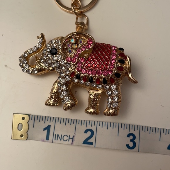 Keychain Jeweled Sparkly Owl Elephant Bear Bling - Picture 7 of 10